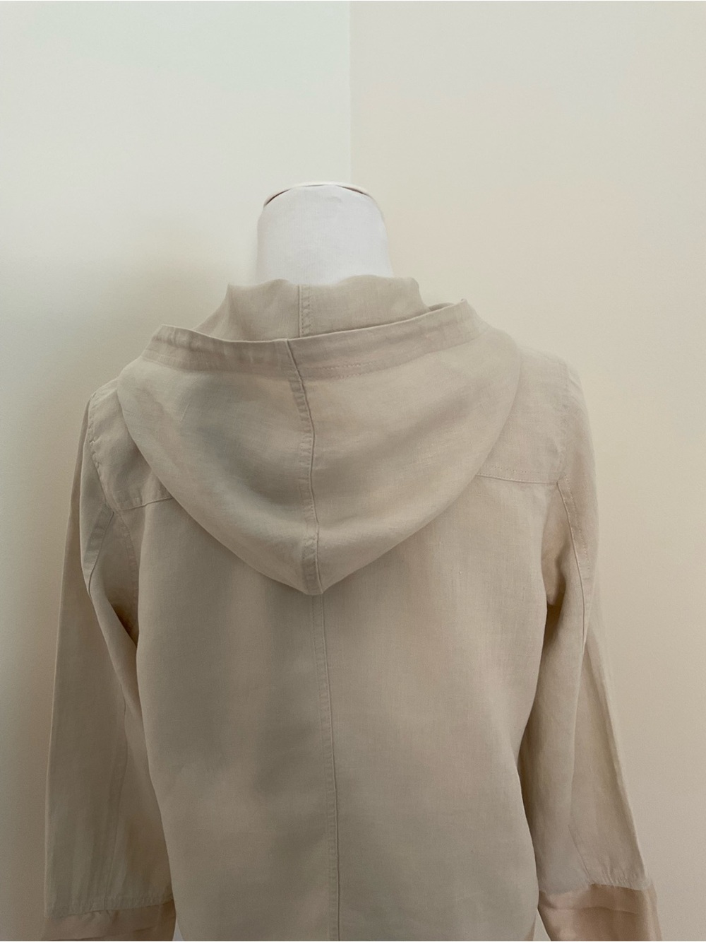 Sigrid Olsen Beige Hooded Utility Jacket - Picture 6 of 9